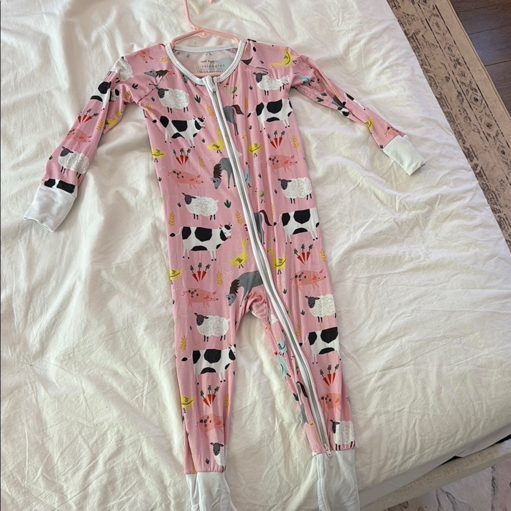 Little Sleepies Pink Animal Print Kids Pajama Set